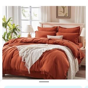 King terracotta bedding set, brand new never opened